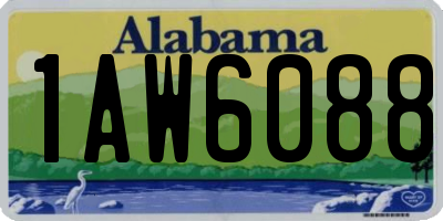 AL license plate 1AW6088