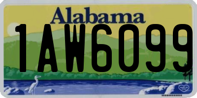 AL license plate 1AW6099