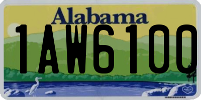 AL license plate 1AW6100