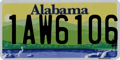 AL license plate 1AW6106