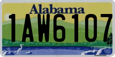 AL license plate 1AW6107