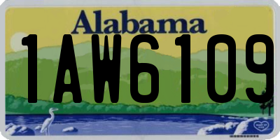 AL license plate 1AW6109