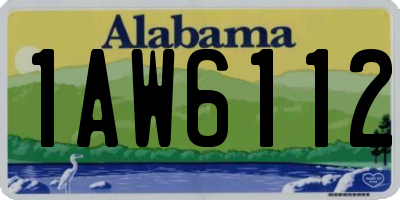 AL license plate 1AW6112
