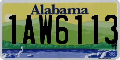 AL license plate 1AW6113