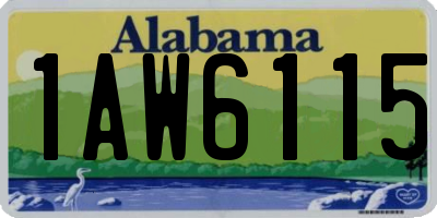 AL license plate 1AW6115