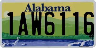 AL license plate 1AW6116