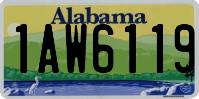 AL license plate 1AW6119