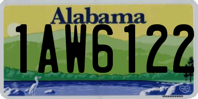AL license plate 1AW6122