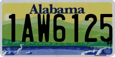AL license plate 1AW6125