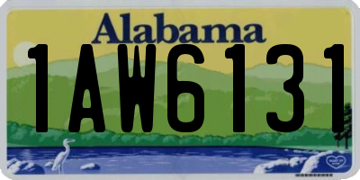 AL license plate 1AW6131
