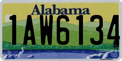 AL license plate 1AW6134