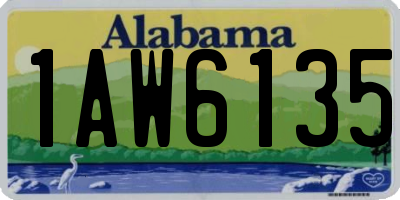 AL license plate 1AW6135