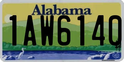 AL license plate 1AW6140