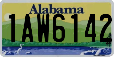 AL license plate 1AW6142
