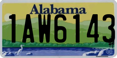 AL license plate 1AW6143