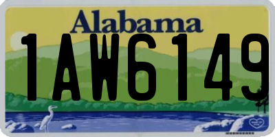 AL license plate 1AW6149