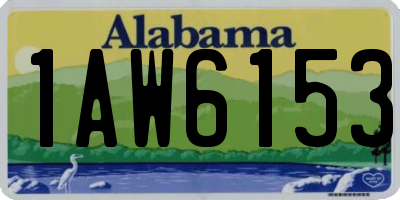 AL license plate 1AW6153