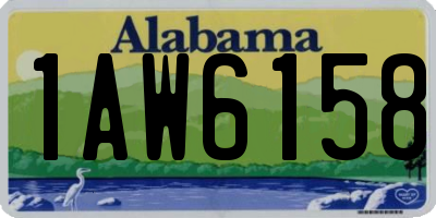 AL license plate 1AW6158