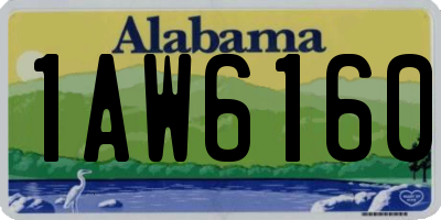 AL license plate 1AW6160