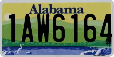 AL license plate 1AW6164