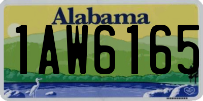 AL license plate 1AW6165