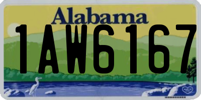 AL license plate 1AW6167