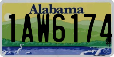 AL license plate 1AW6174