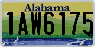 AL license plate 1AW6175