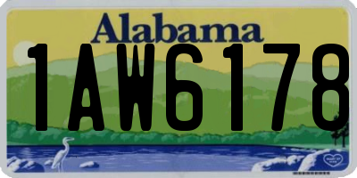 AL license plate 1AW6178
