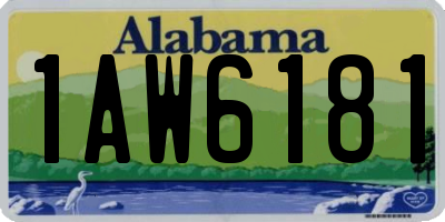 AL license plate 1AW6181