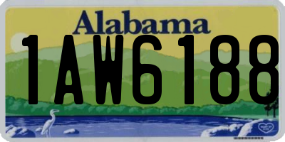 AL license plate 1AW6188