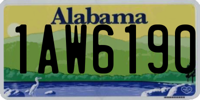 AL license plate 1AW6190