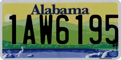 AL license plate 1AW6195