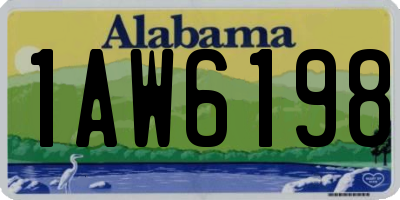 AL license plate 1AW6198