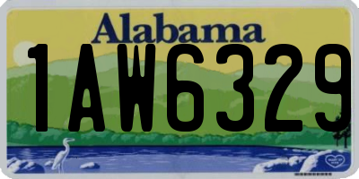 AL license plate 1AW6329
