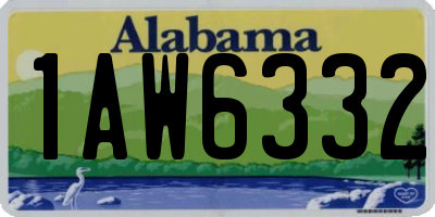 AL license plate 1AW6332