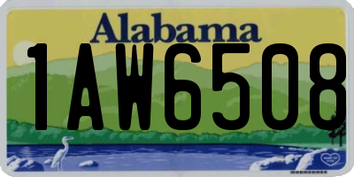 AL license plate 1AW6508