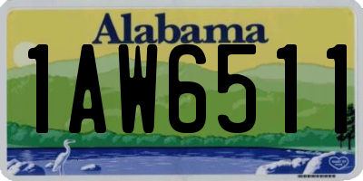 AL license plate 1AW6511