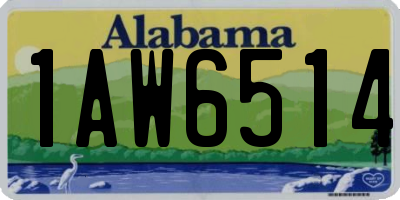 AL license plate 1AW6514
