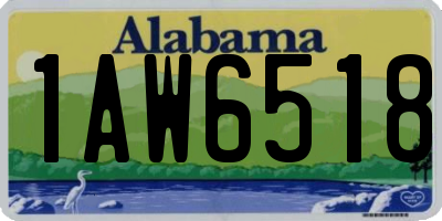 AL license plate 1AW6518