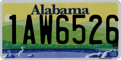 AL license plate 1AW6526