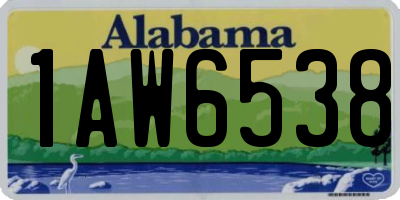 AL license plate 1AW6538