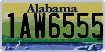 AL license plate 1AW6555