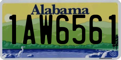 AL license plate 1AW6561