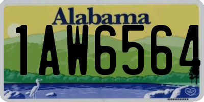 AL license plate 1AW6564