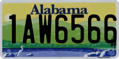 AL license plate 1AW6566