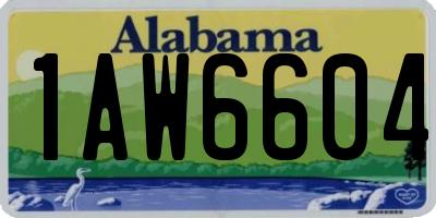 AL license plate 1AW6604