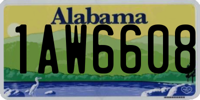 AL license plate 1AW6608