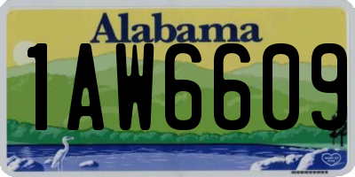 AL license plate 1AW6609