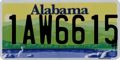 AL license plate 1AW6615